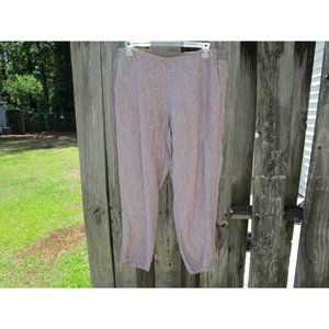 J.Jill Love Linen Women’s Brown 100% Linen Pants Size Large Elastic Waist